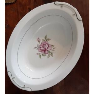 Vintage Amway Brittany Rose Serving Bowl cottage delicate charming